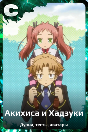 Карточка персонажа Акихиса и Хадзуки