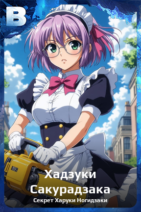 Карточка персонажа Хадзуки Сакурадзака