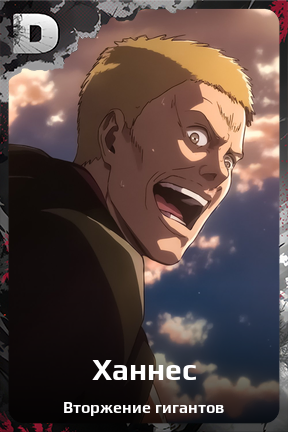 Карточка персонажа Ханнес