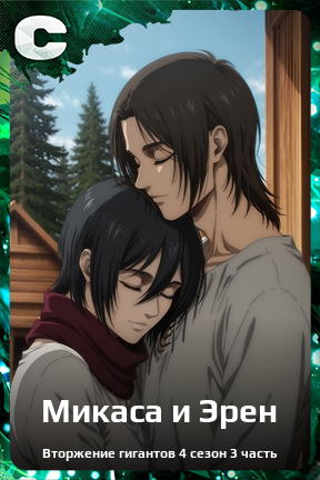 Карточка персонажа Микаса и Эрен