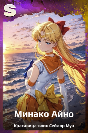 Карточка персонажа Минако Айно