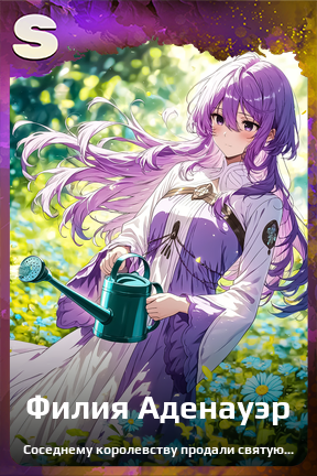 Карточка персонажа Филия Аденауэр