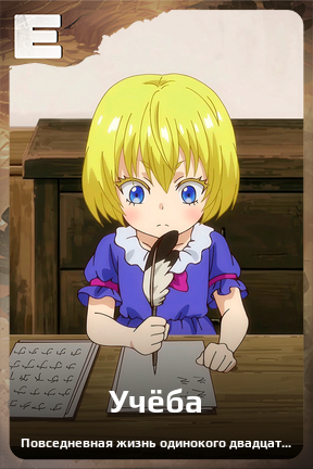 Карточка персонажа Учёба