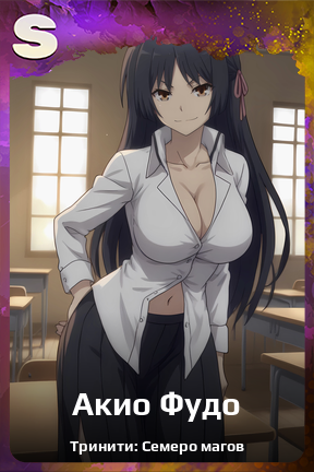 Карточка персонажа Акио Фудо