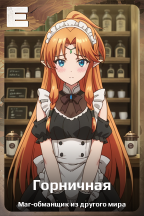 Карточка персонажа Горничная
