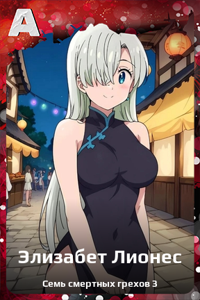 Карточка персонажа Элизабет Лионес