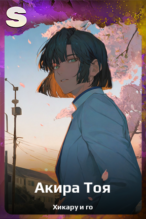 Карточка персонажа Акира Тоя