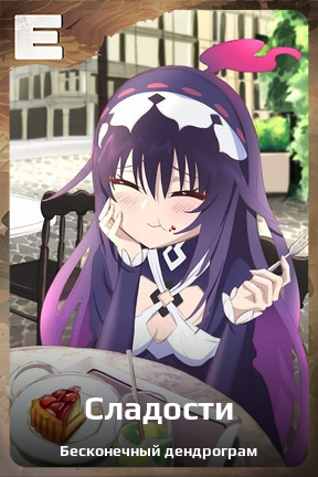 Карточка персонажа Сладости