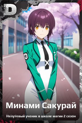 Карточка персонажа Минами Сакурай