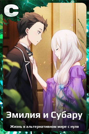 Карточка персонажа Эмилия и Субару